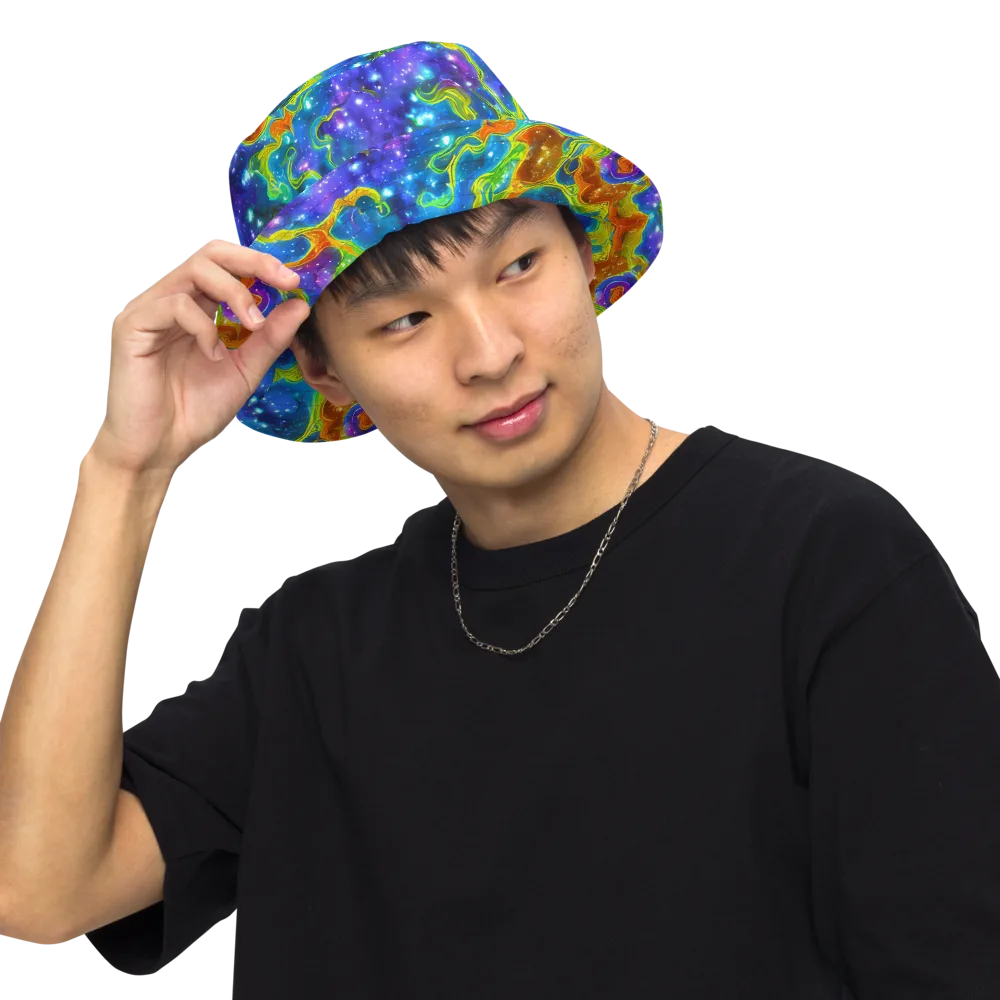 Starfire Maze on Reversible Bucket Hat — Front Inside