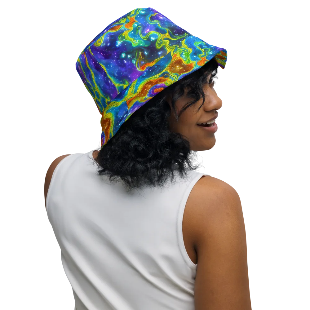 Starfire Maze on Reversible Bucket Hat — Right Outside