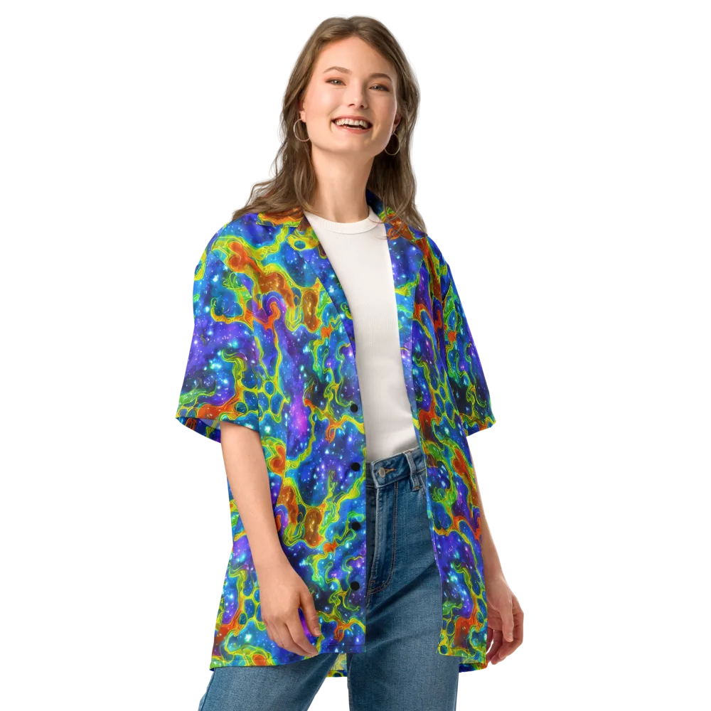 Starfire Maze on Button Shirt — Front