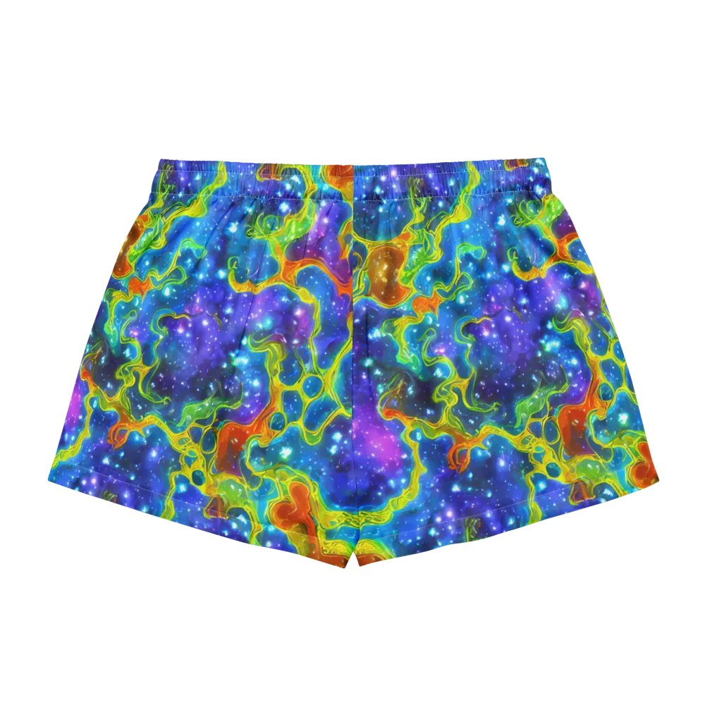 Starfire Maze on Women's Pajama Shorts — Back