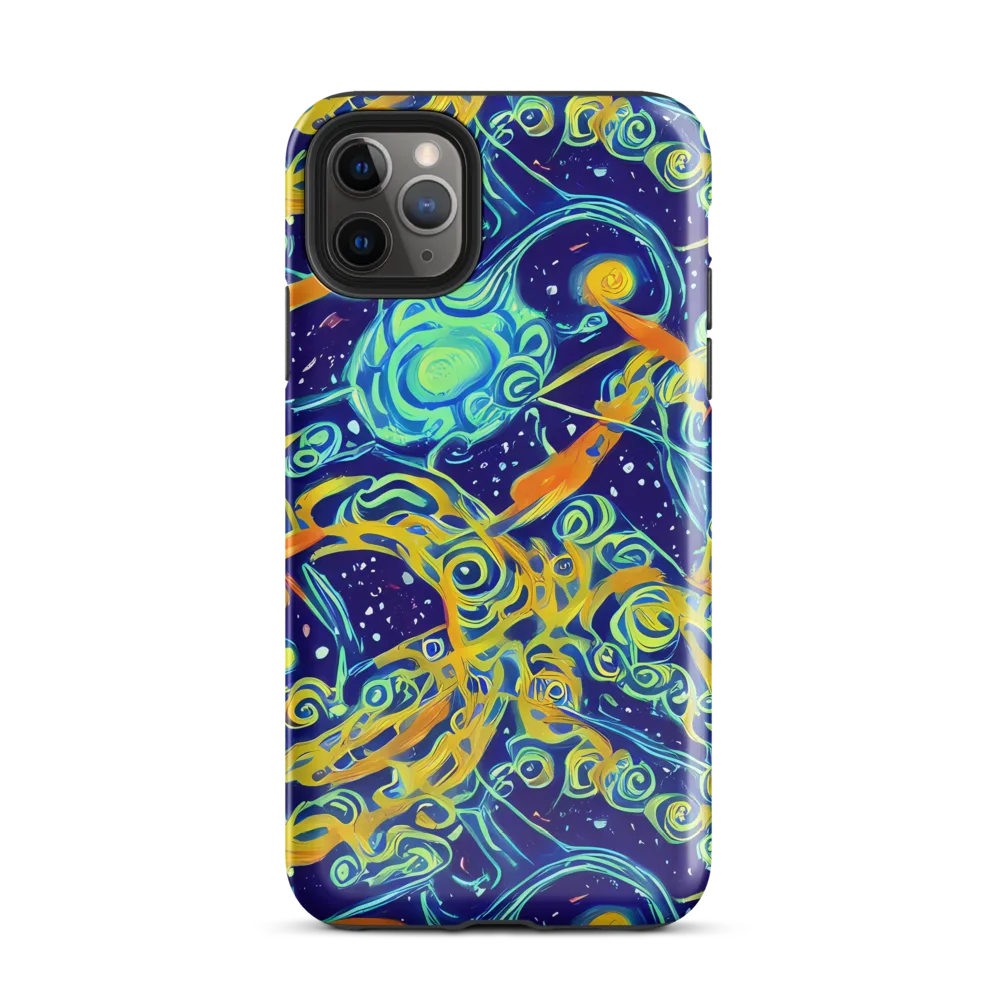 Blue Flame Cosmos on Tough Case for iPhone® — Front