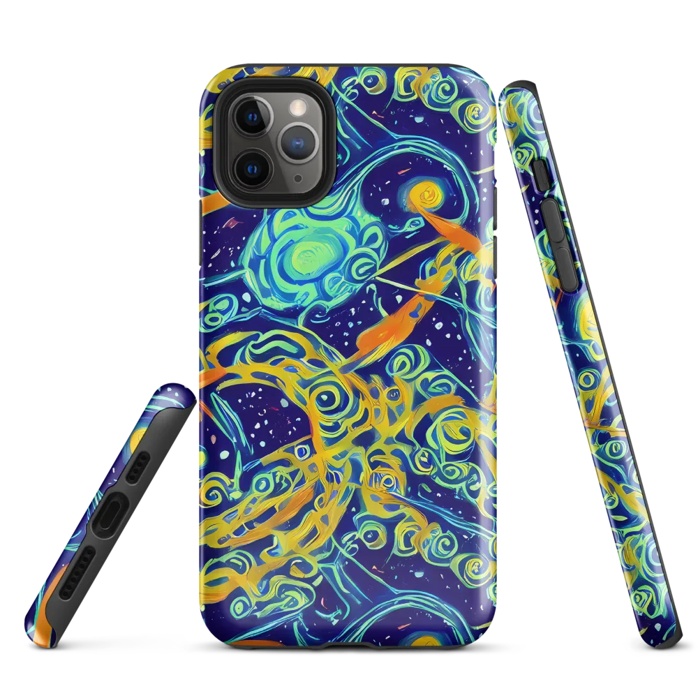 Blue Flame Cosmos on Tough Case for iPhone® — Front