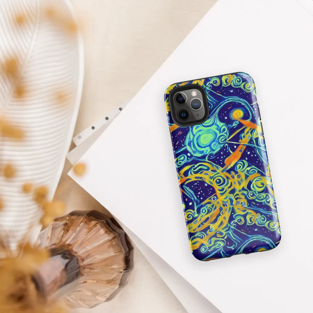 Blue Flame Cosmos on Tough Case for iPhone® — Front