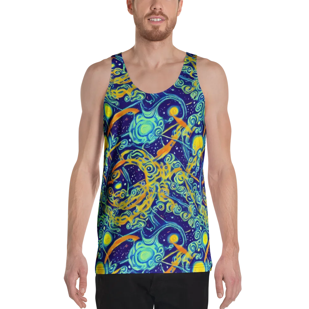 Blue Flame Cosmos on Men's Tank Top — Front