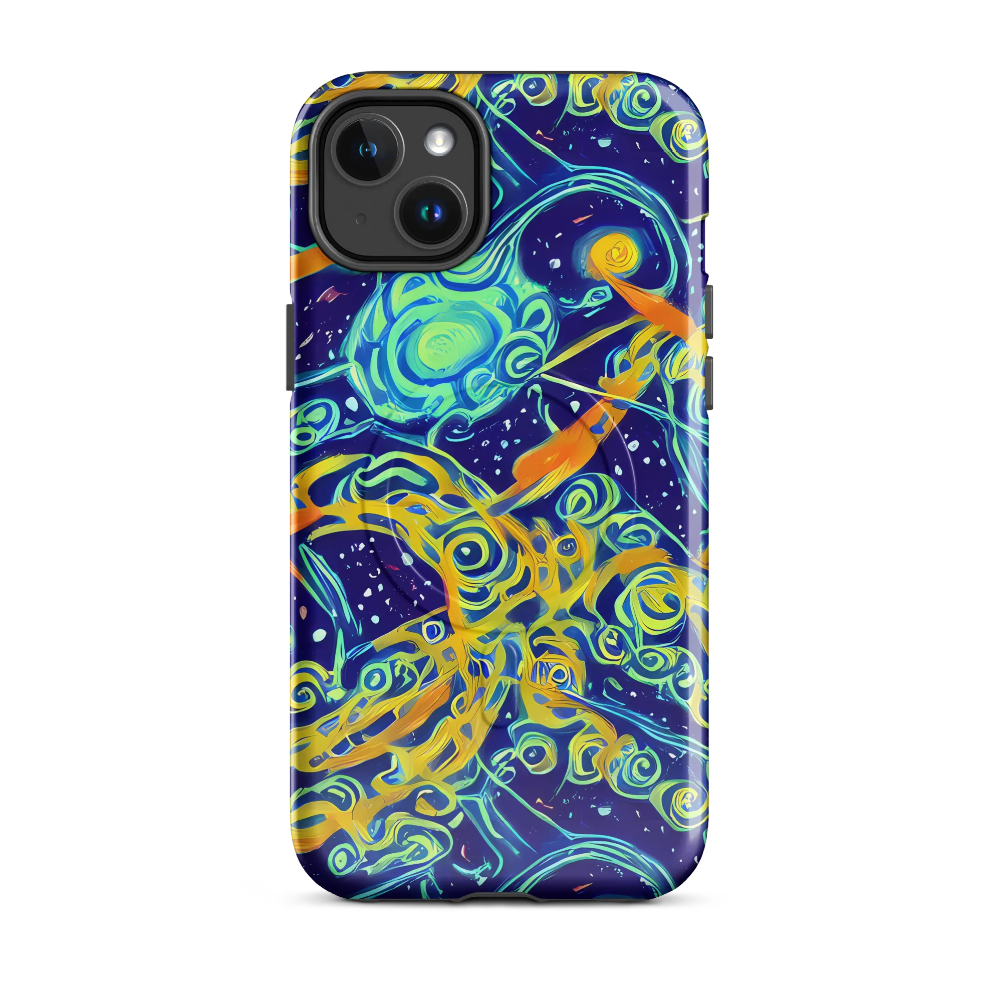 Blue Flame Cosmos on MagSafe Tough Case for iPhone® — Front