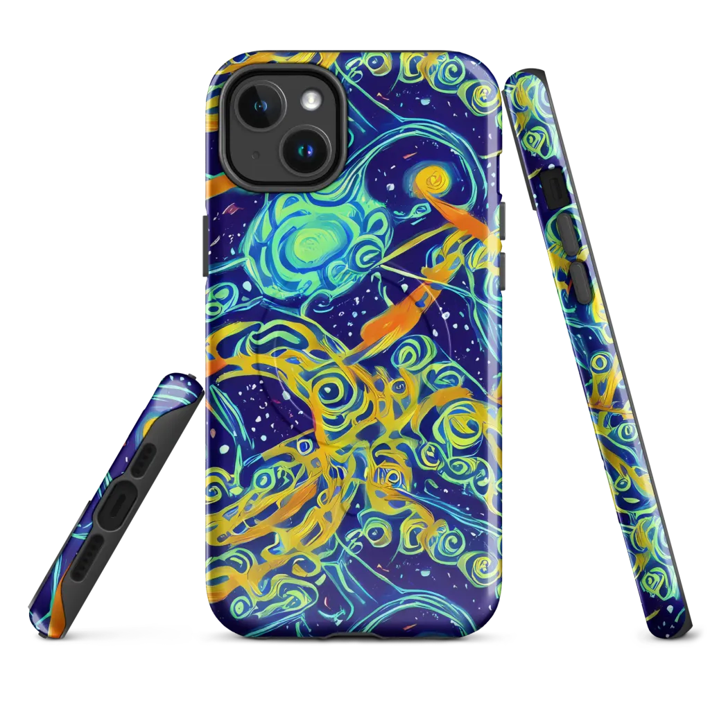 Blue Flame Cosmos on MagSafe Tough Case for iPhone® — Front