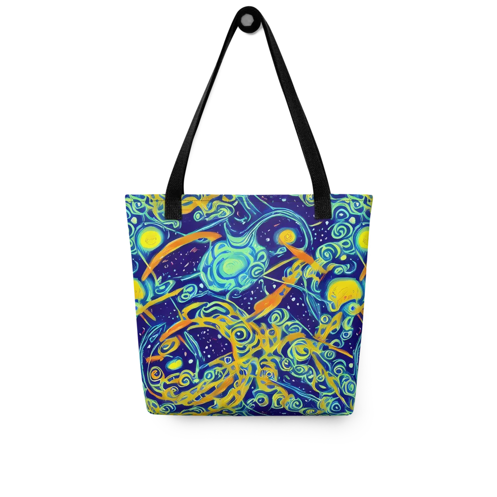 Blue Flame Cosmos on Tote Bag — Front