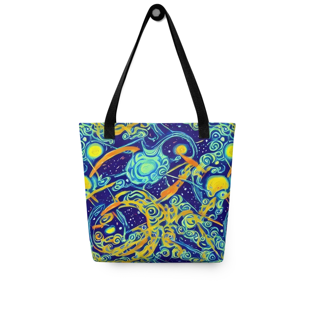 Blue Flame Cosmos on Tote Bag — Front