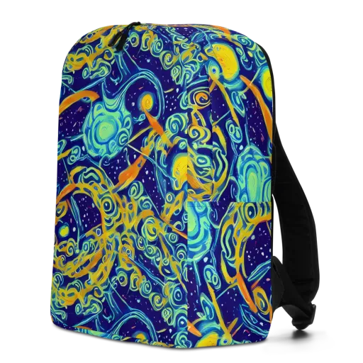 Blue Flame Cosmos on a Minimalist Backpack