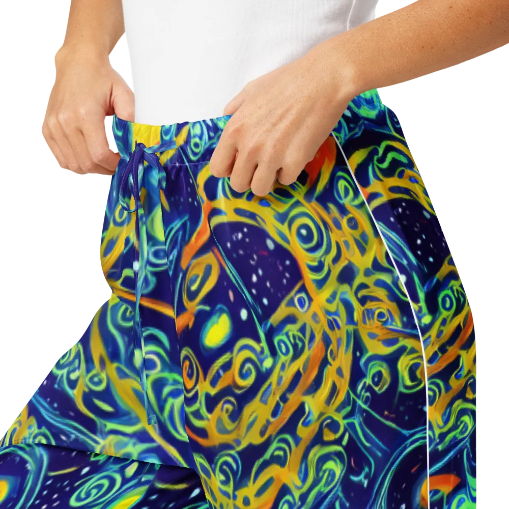 Blue Flame Cosmos on Women's Pajama Pants — Product details