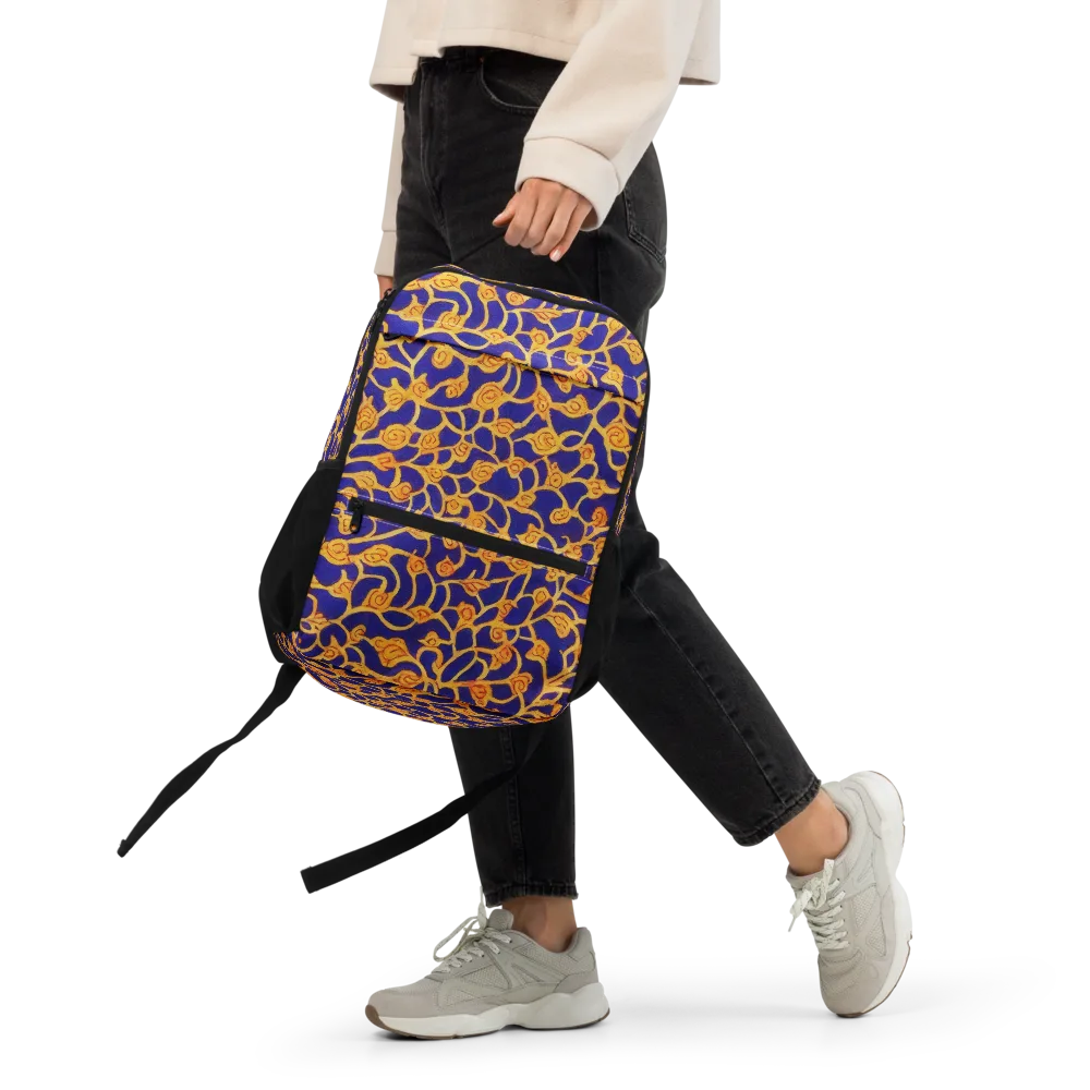 Cobalt Filigree on Utility Backpack — Front