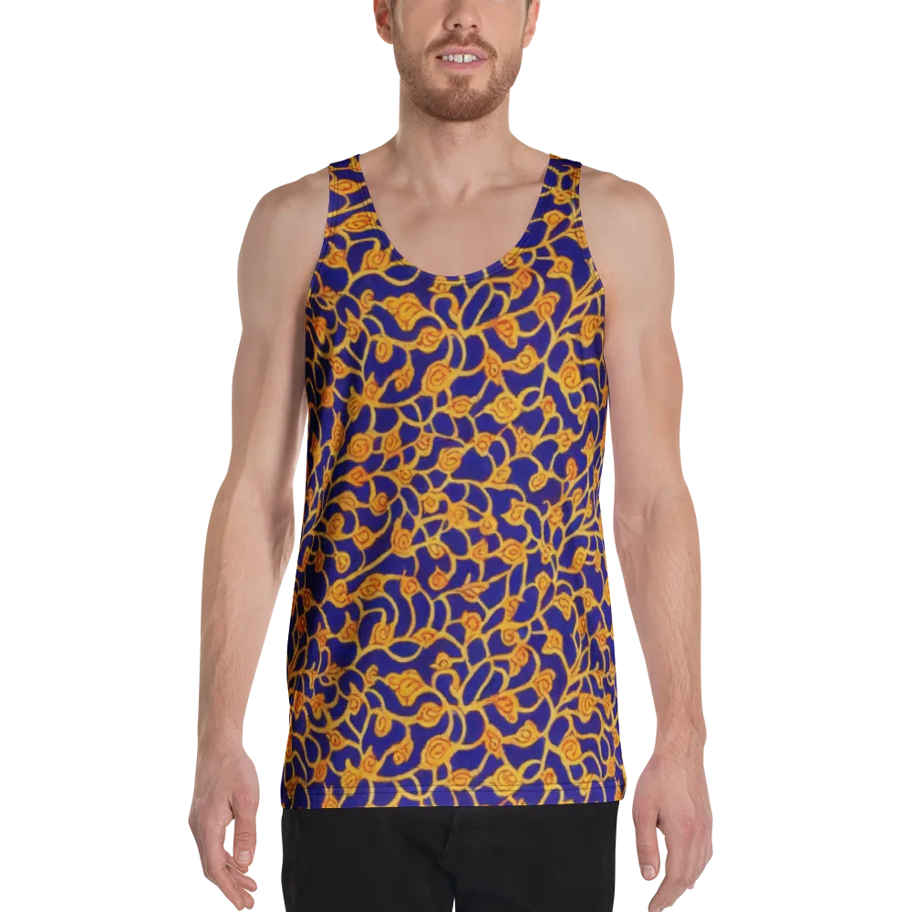 Cobalt Filigree on Men's Tank Top — Front