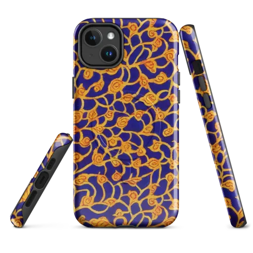 Cobalt Filigree on a MagSafe Tough Case for iPhone®
