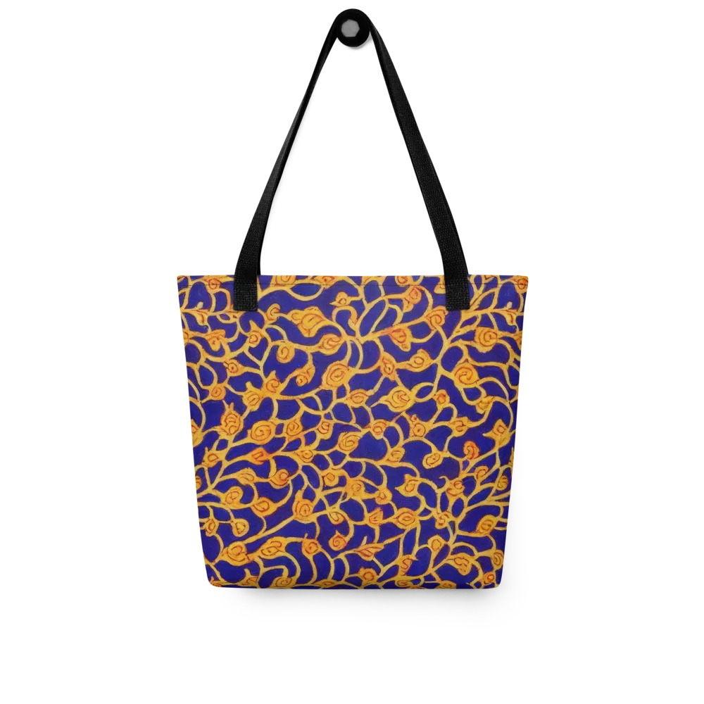 Cobalt Filigree on Tote Bag — Front