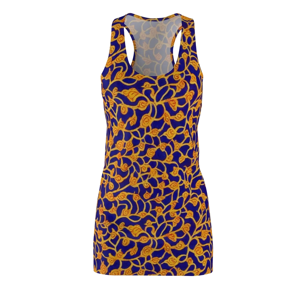Cobalt Filigree on Racerback Dress — Front