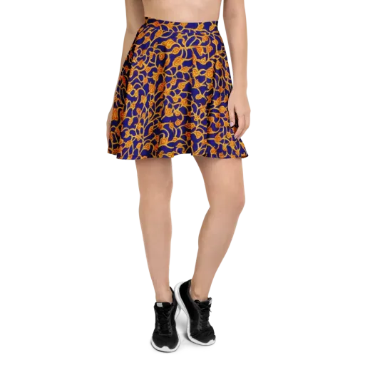 Cobalt Filigree on a Skater Skirt