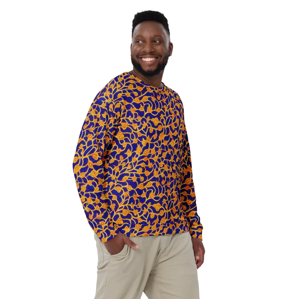 Cobalt Filigree on Sweatshirt — Front