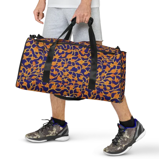 Cobalt Filigree on a Duffle Bag