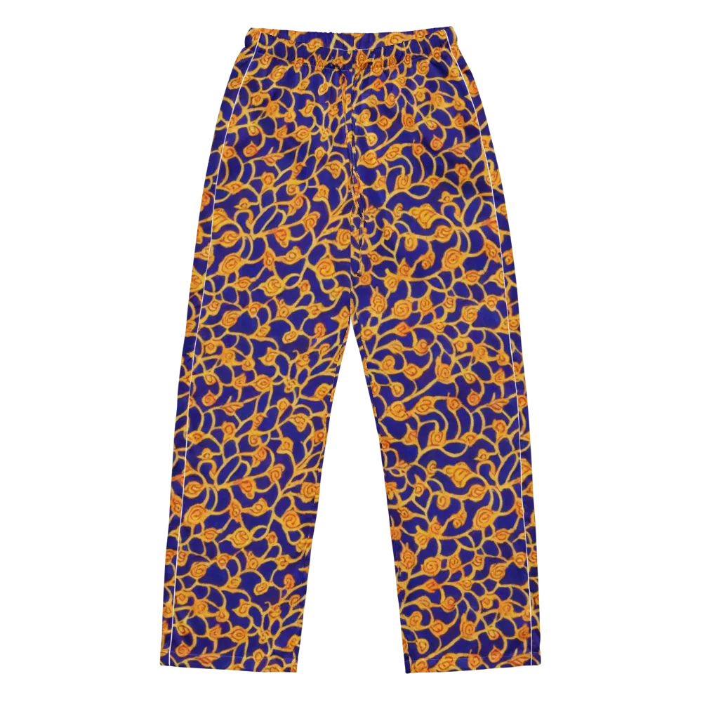 Cobalt Filigree on Women's Pajama Pants — Front
