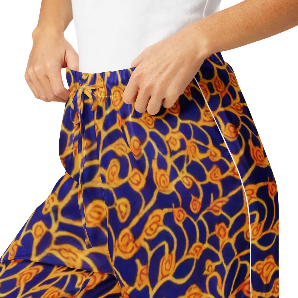 Cobalt Filigree on Women's Pajama Pants — Product details