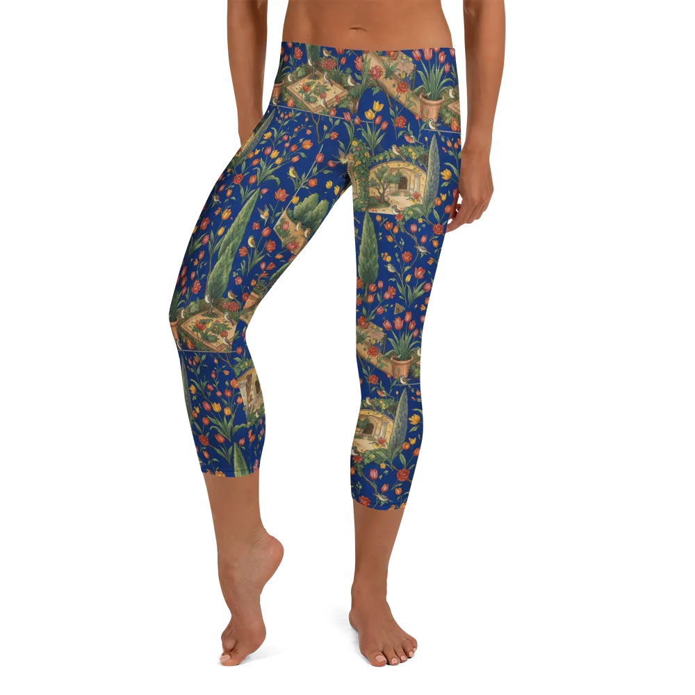 Cypress Reverie on Capri Leggings — Front