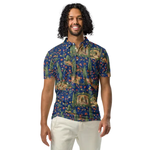 Cypress Reverie on a Men's Slim Fit Polo Shirt