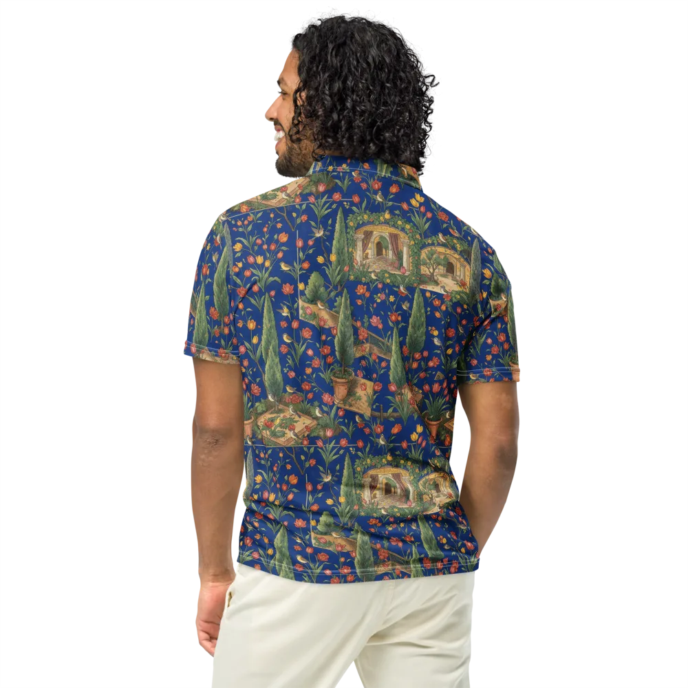 Cypress Reverie on Men's Slim Fit Polo Shirt — Back