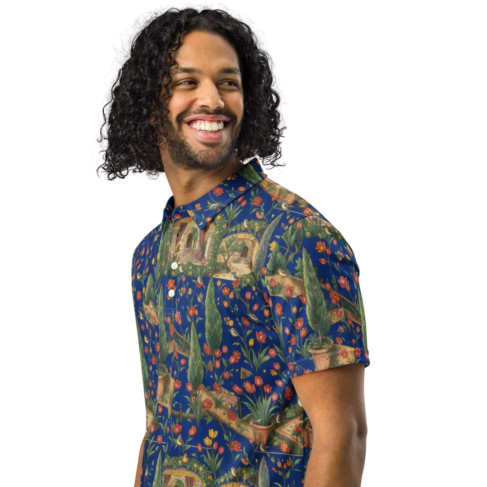 Cypress Reverie on Men's Slim Fit Polo Shirt — Left Front