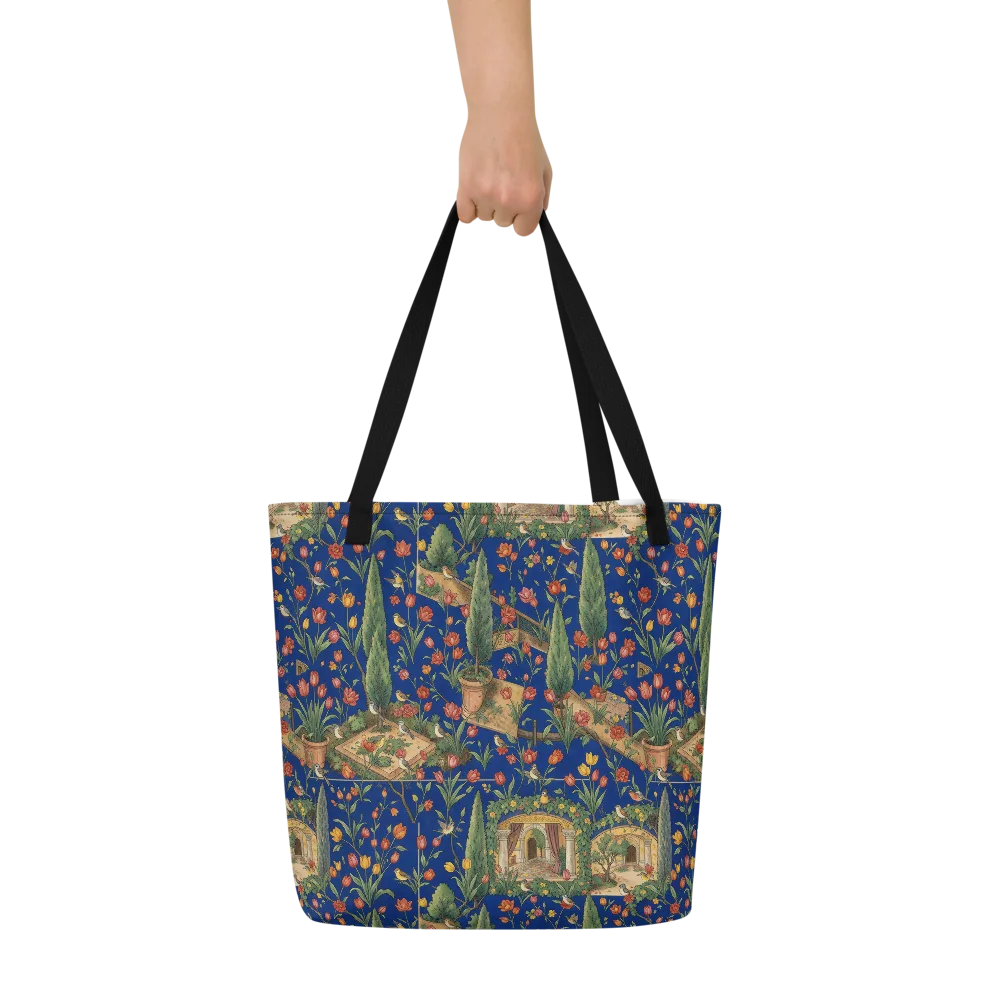 Cypress Reverie on Large Tote Bag W/ Pocket — Front