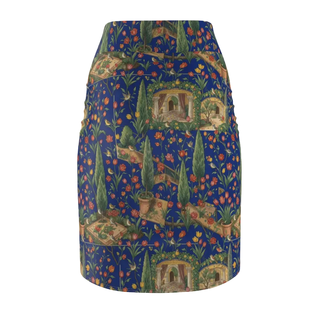 Cypress Reverie on Pencil Skirt — Back
