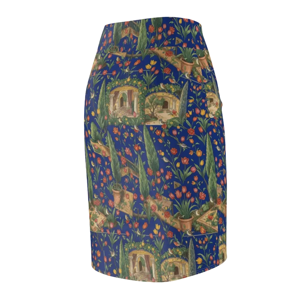 Cypress Reverie on Pencil Skirt — Back Side