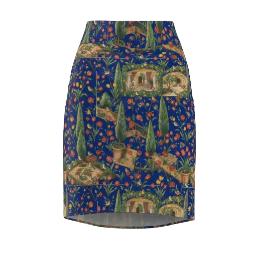Cypress Reverie on a Pencil Skirt