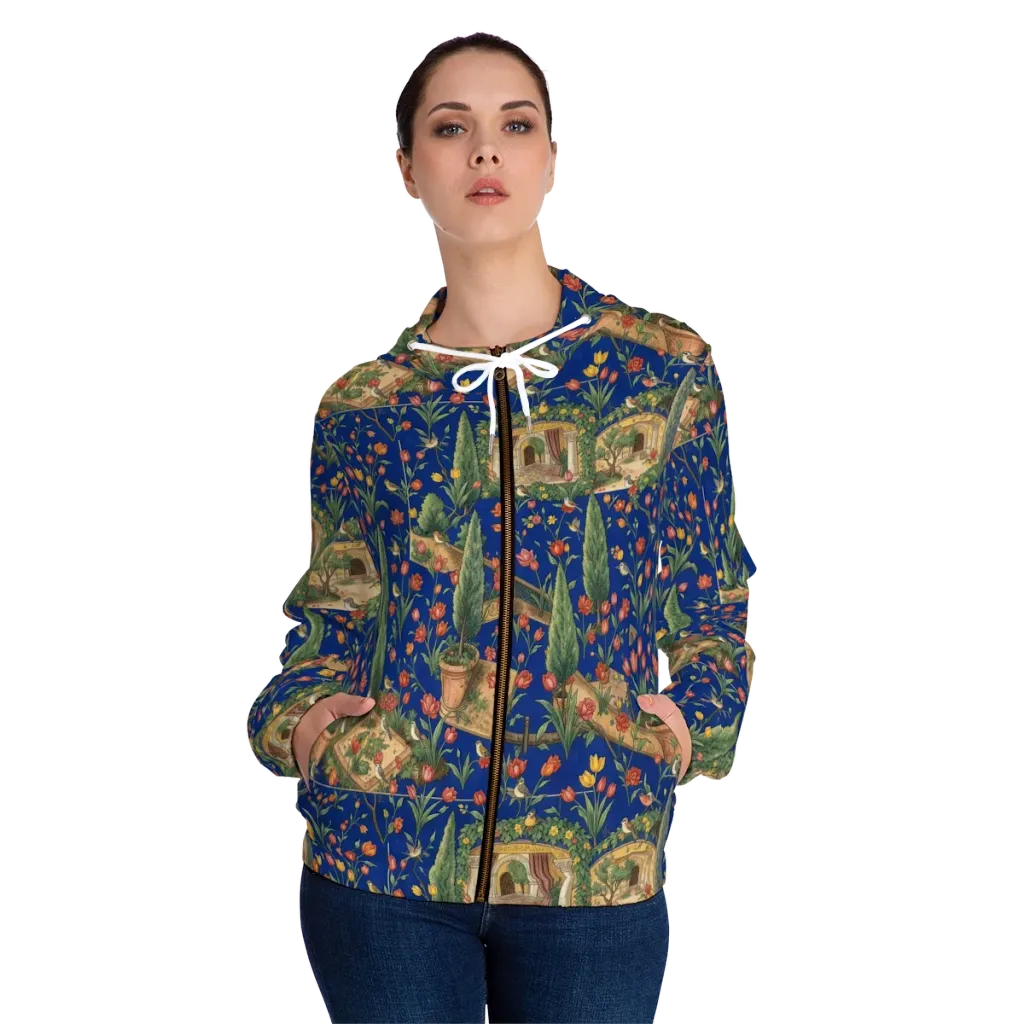 Cypress Reverie on Women's Full-Zip Hoodie — Front On Person