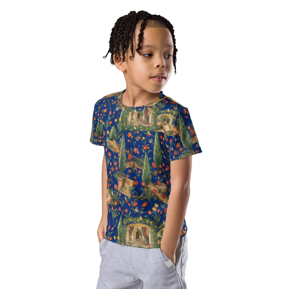 Cypress Reverie on Kids Crew Neck T-Shirt — Left Front