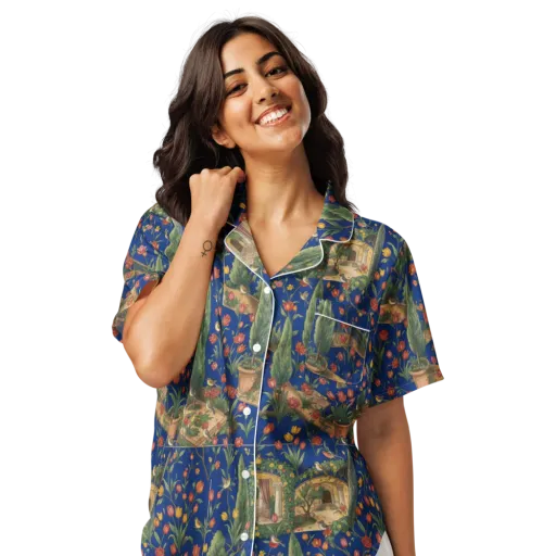 Cypress Reverie on a Women's Short Sleeve Pajama Top