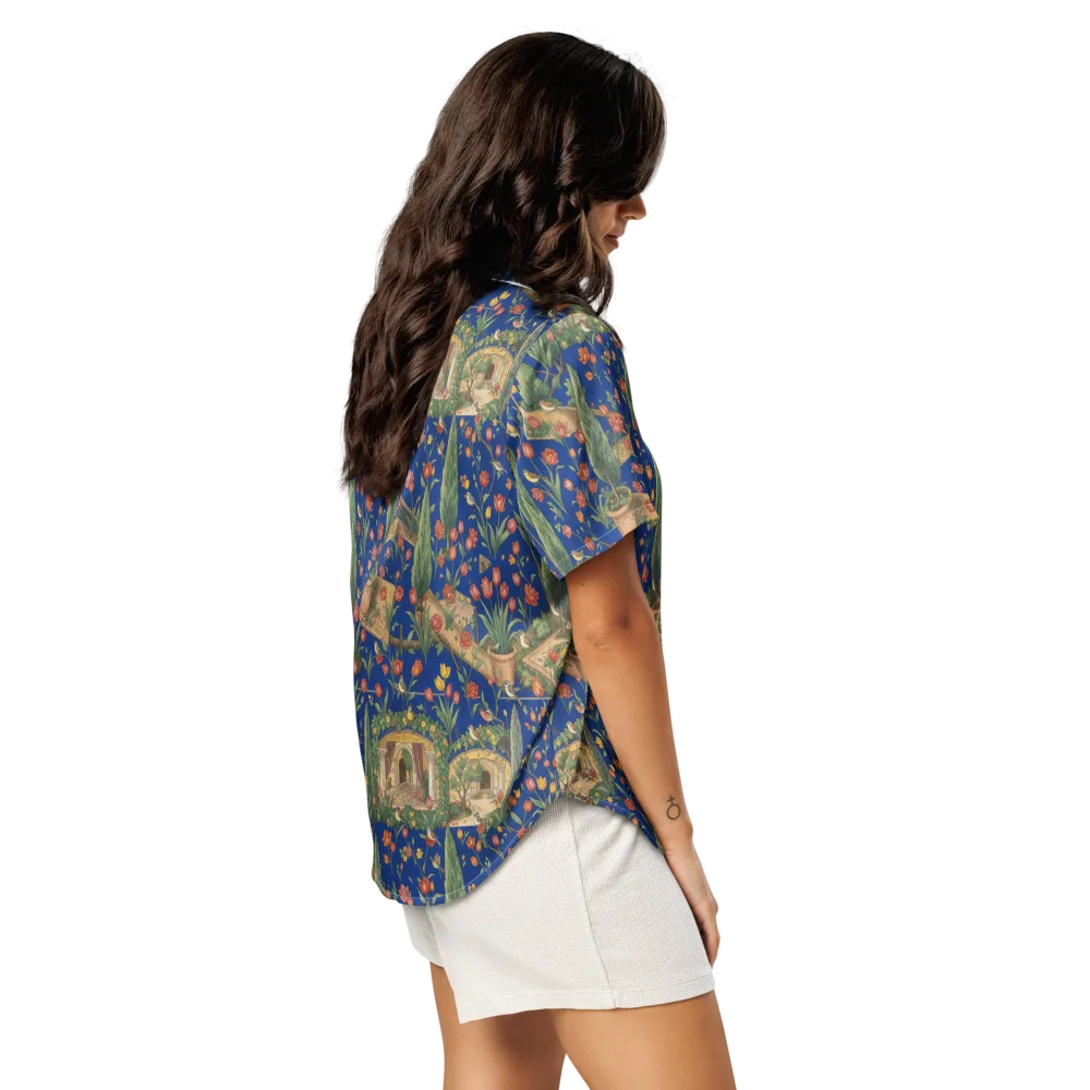 Cypress Reverie on Women's Short Sleeve Pajama Top — Right Back