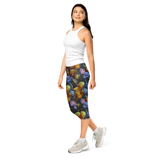 Prismatic Ruins on a Capri Leggings