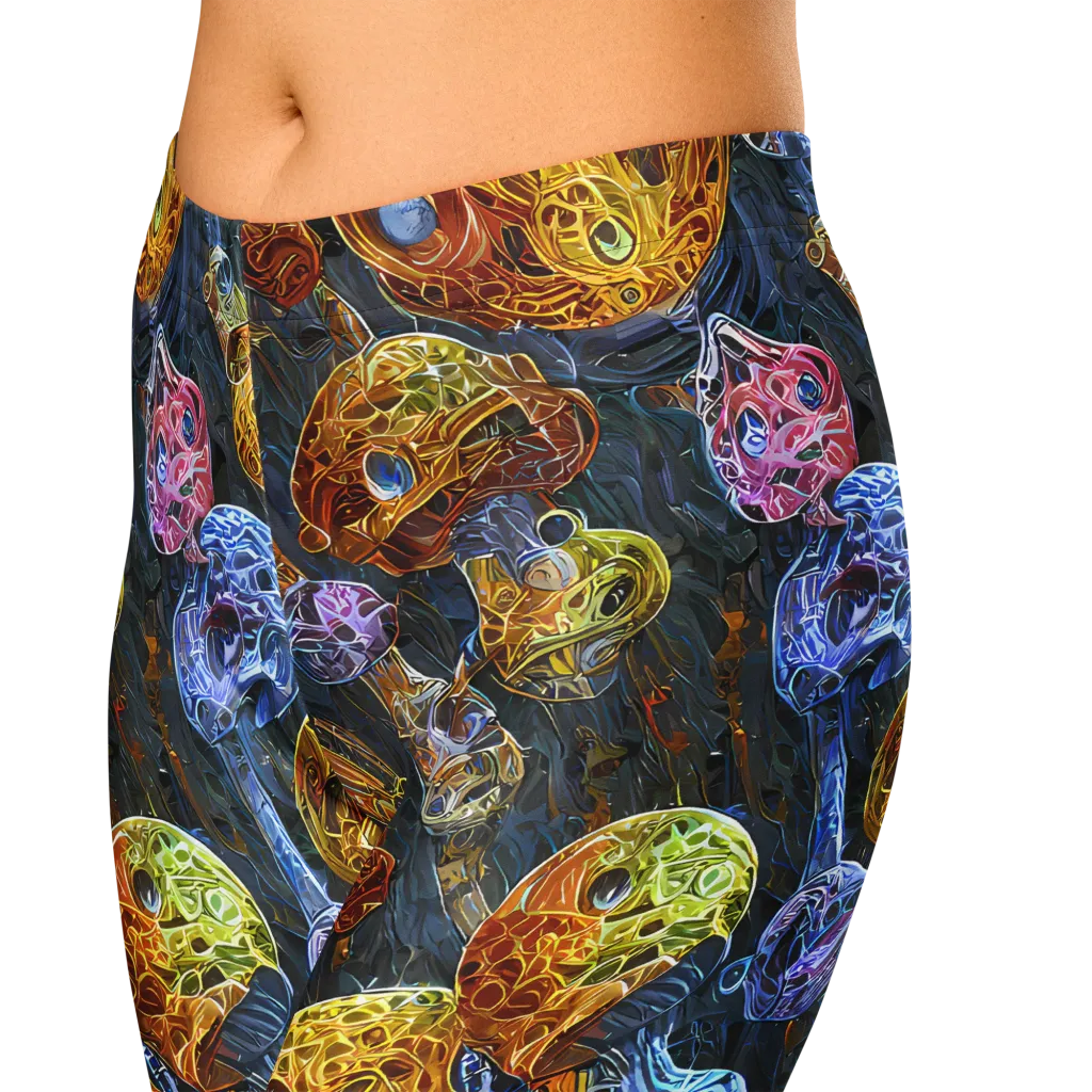 Prismatic Ruins on Capri Leggings — Zoomed-in