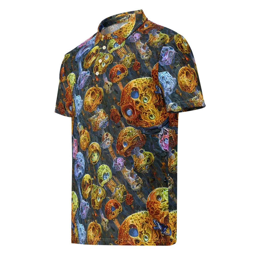 Prismatic Ruins on Men's Slim Fit Polo Shirt — Left Front