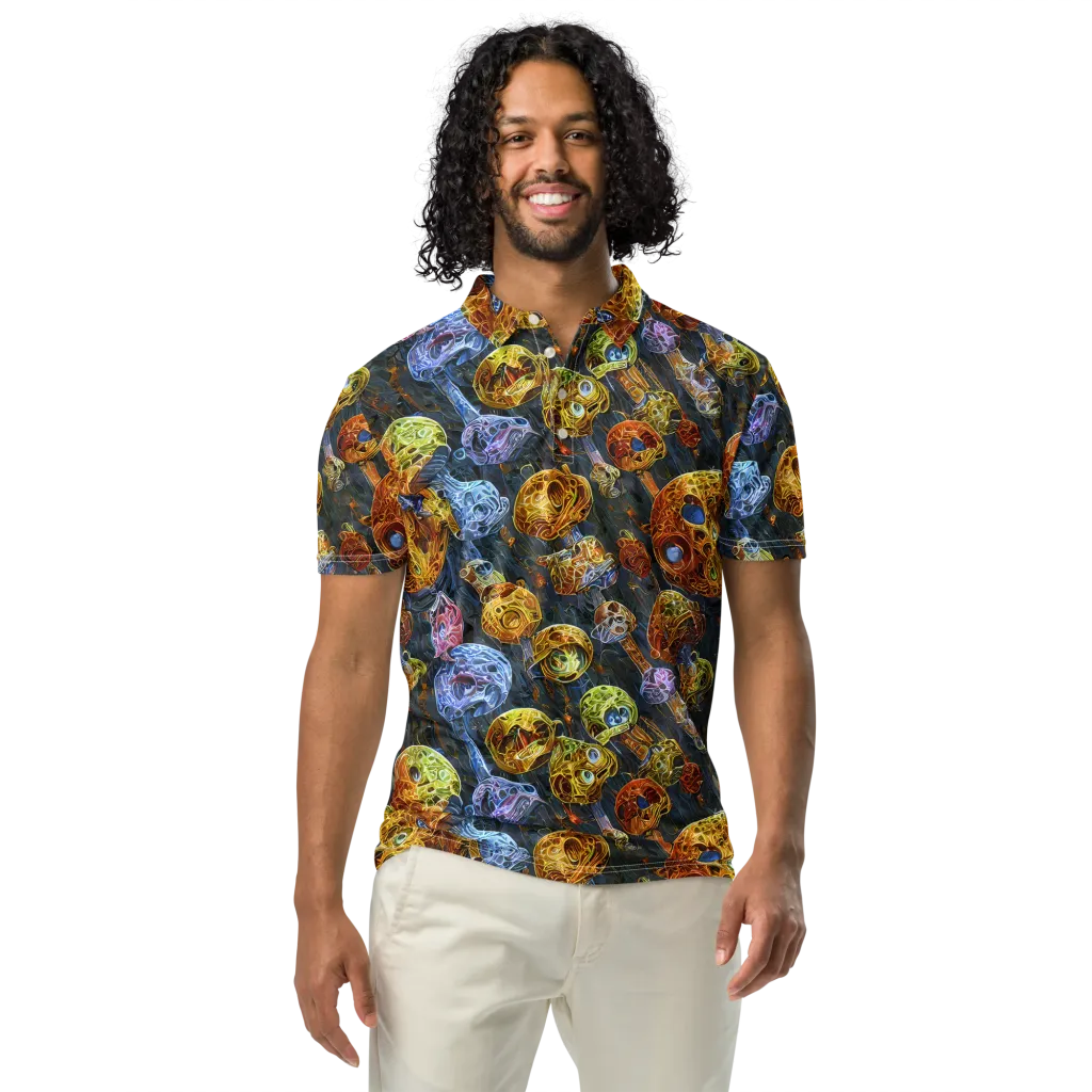 Prismatic Ruins on Men's Slim Fit Polo Shirt — Front