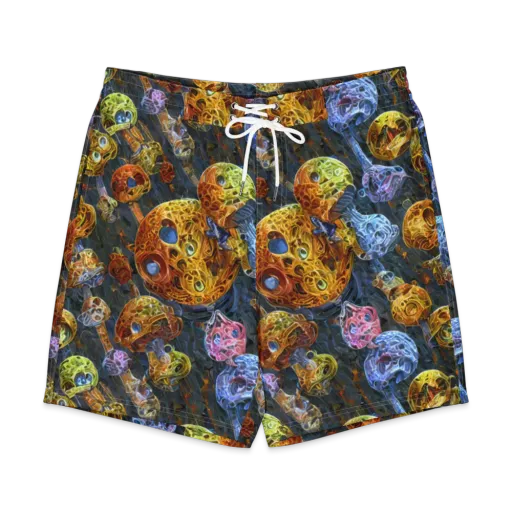 Prismatic Ruins on a Men's Board Shorts