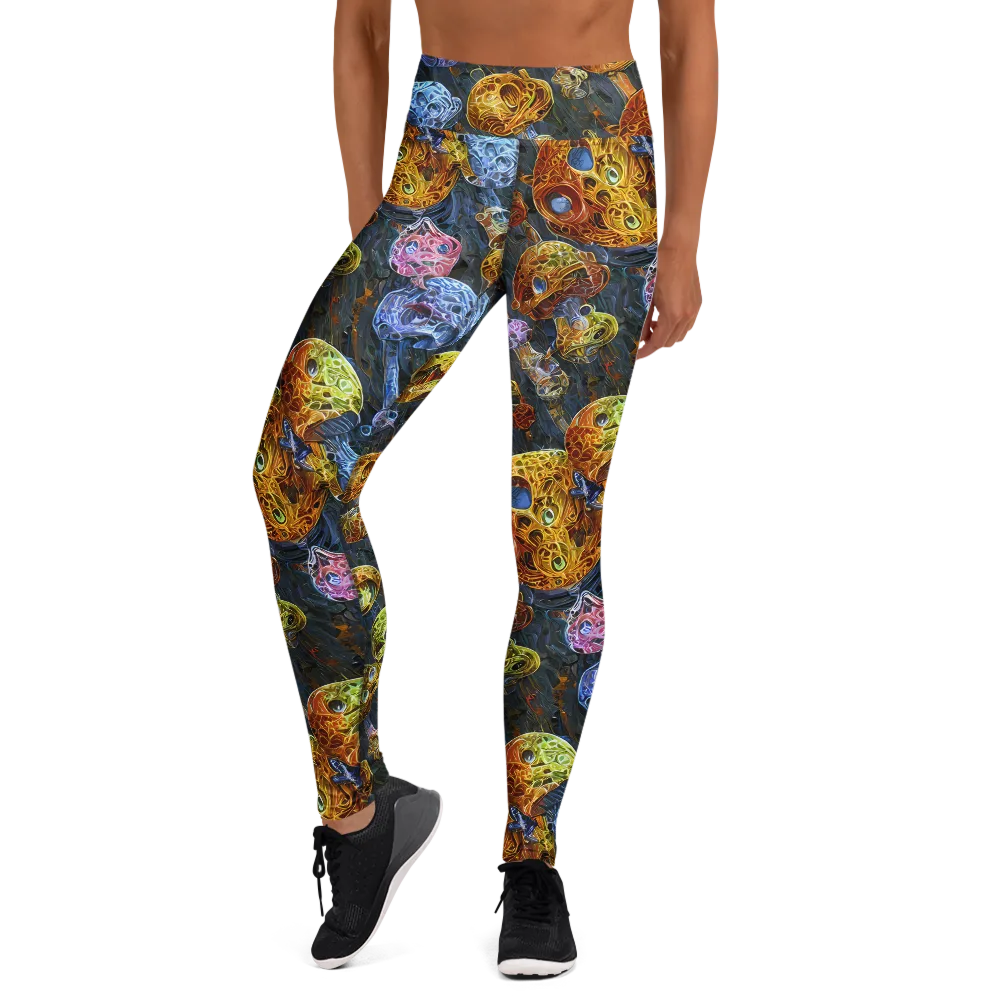 Prismatic Ruins on Yoga Leggings — Front