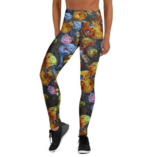 Prismatic Ruins on a Yoga Leggings