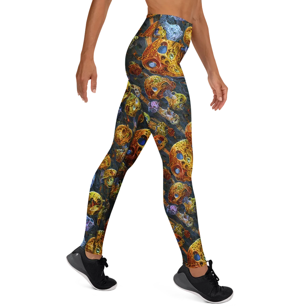 Prismatic Ruins on Yoga Leggings — Right