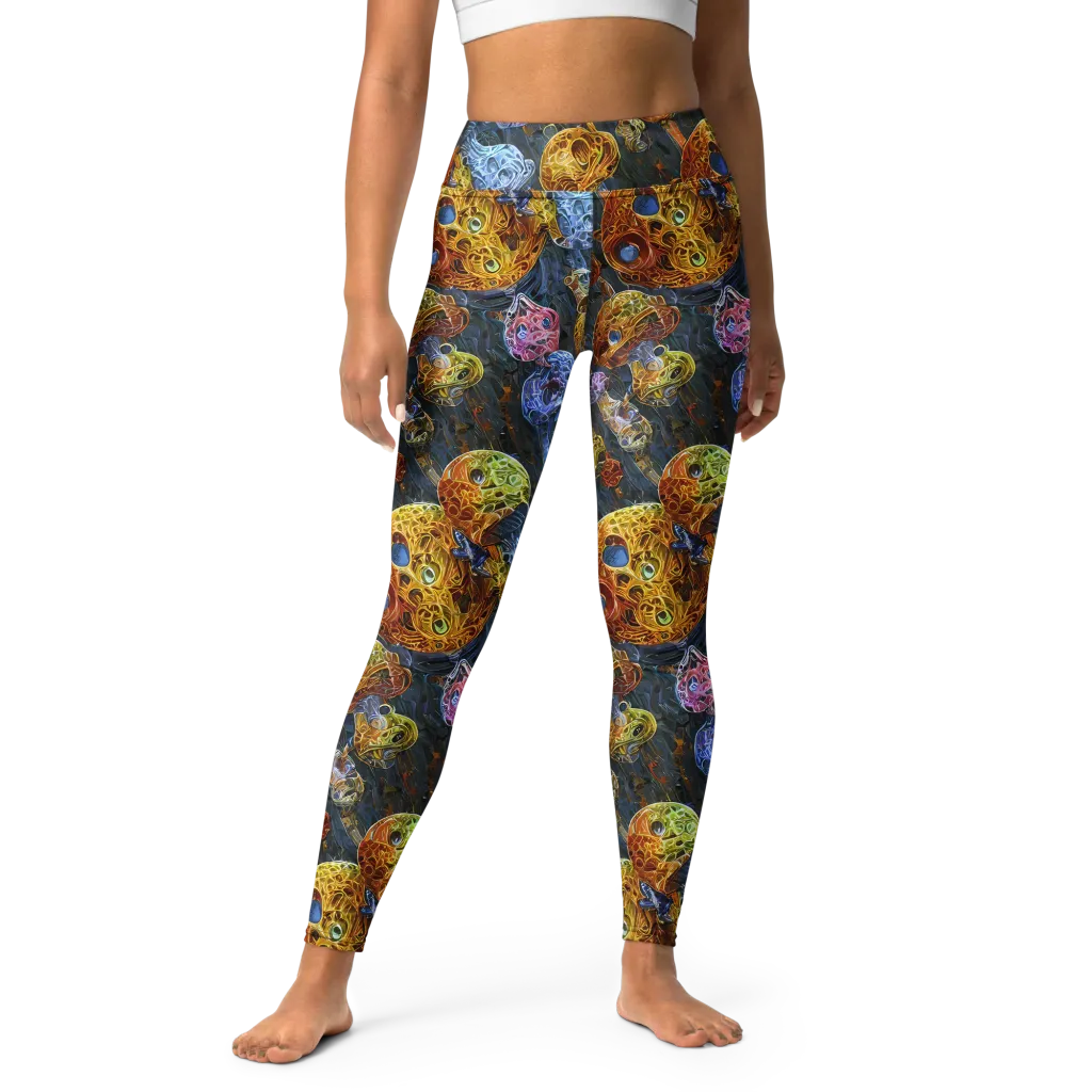Prismatic Ruins on Yoga Leggings — Front