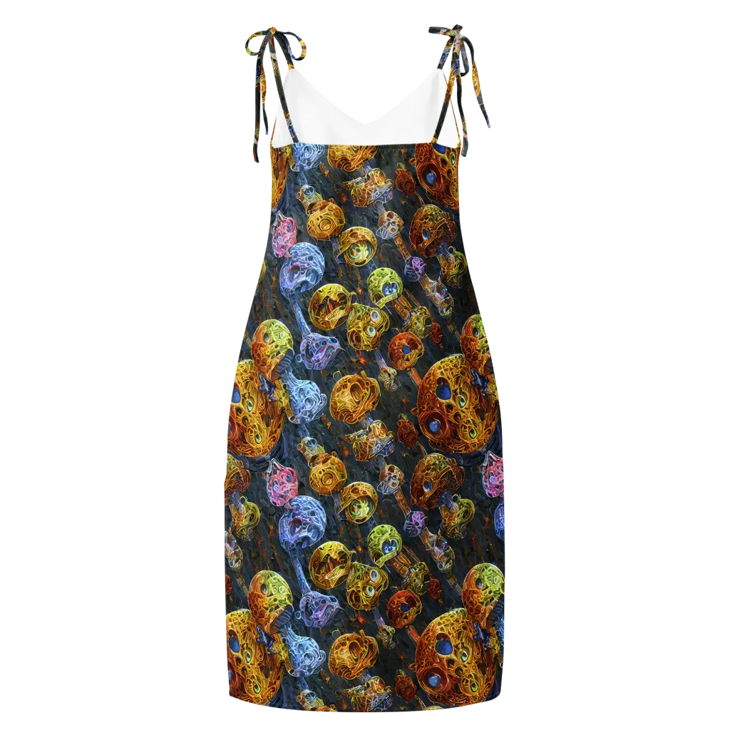 Prismatic Ruins on Slip Dress — Back