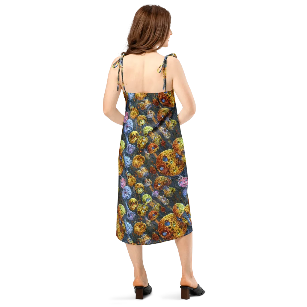 Prismatic Ruins on Slip Dress — Back