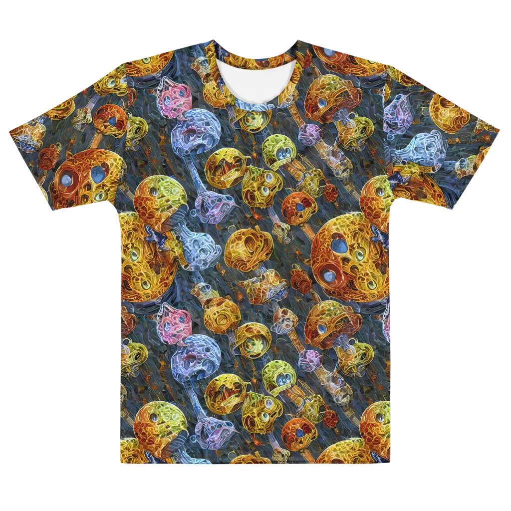 Prismatic Ruins on Men's Cotton Crew Neck T-Shirt — Front