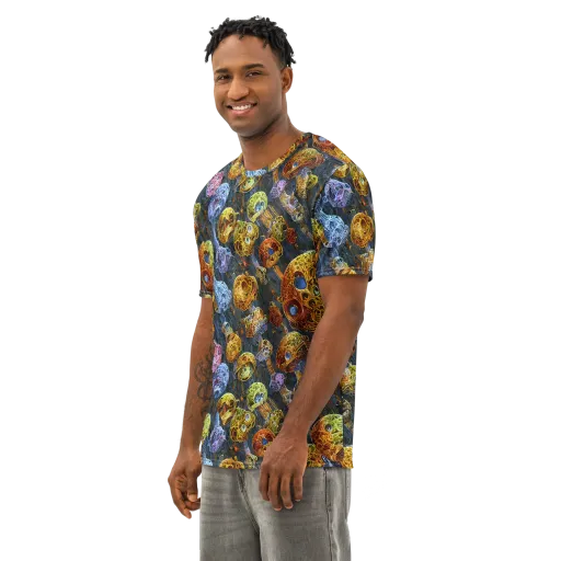 Prismatic Ruins on a Men's Cotton Crew Neck T-Shirt