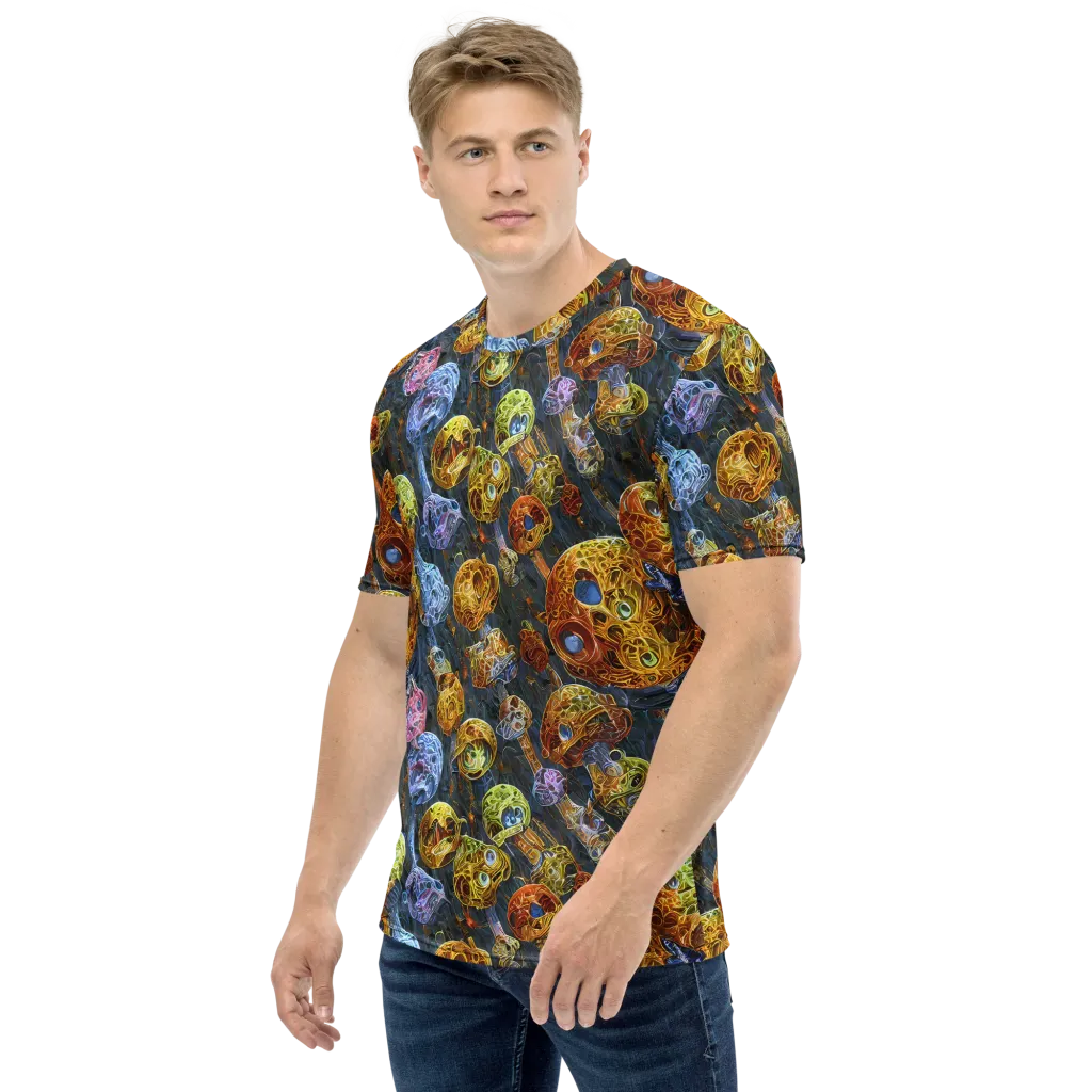Prismatic Ruins on Men's Crew Neck T-Shirt — Left